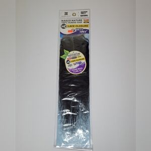 Shake-N-Go Human Hair Lace Closure Wet Wavy Bohemian Curl 12" Natural Color